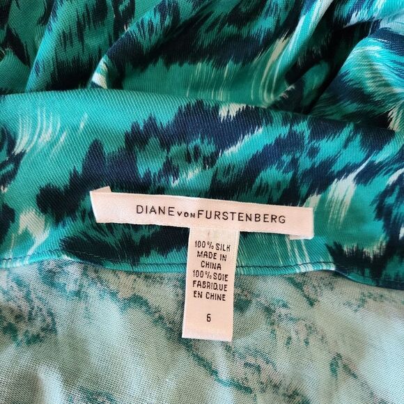 Diane Von Furstenberg Oletta Silk Faux Wrap Jersey Size 6 - Picture 6 of 7